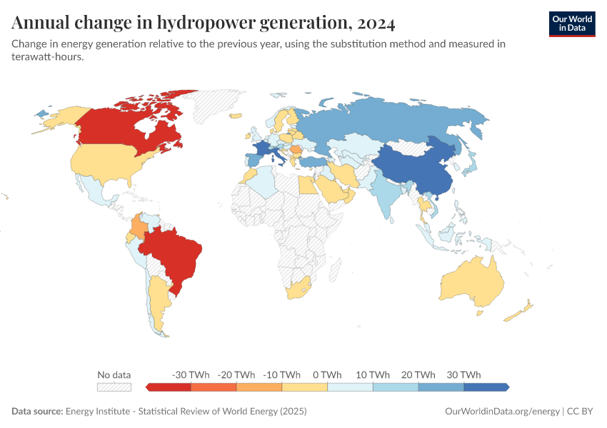 A thumbnail of the "Annual change in hydropower generation" chart