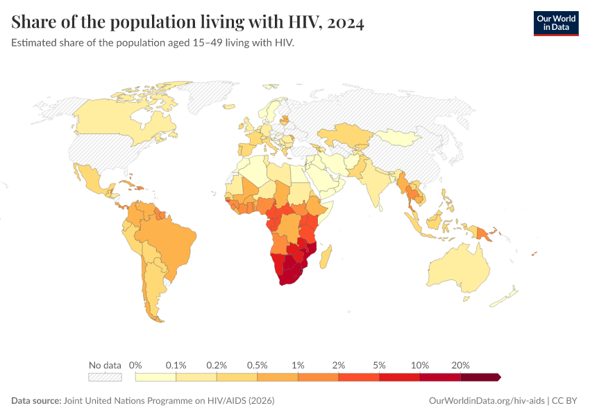 A thumbnail of the "Share of the population living with HIV" chart